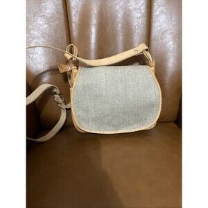 Besoin Genuine Leather And Canvas Shoulder Bag Made in POLAND
